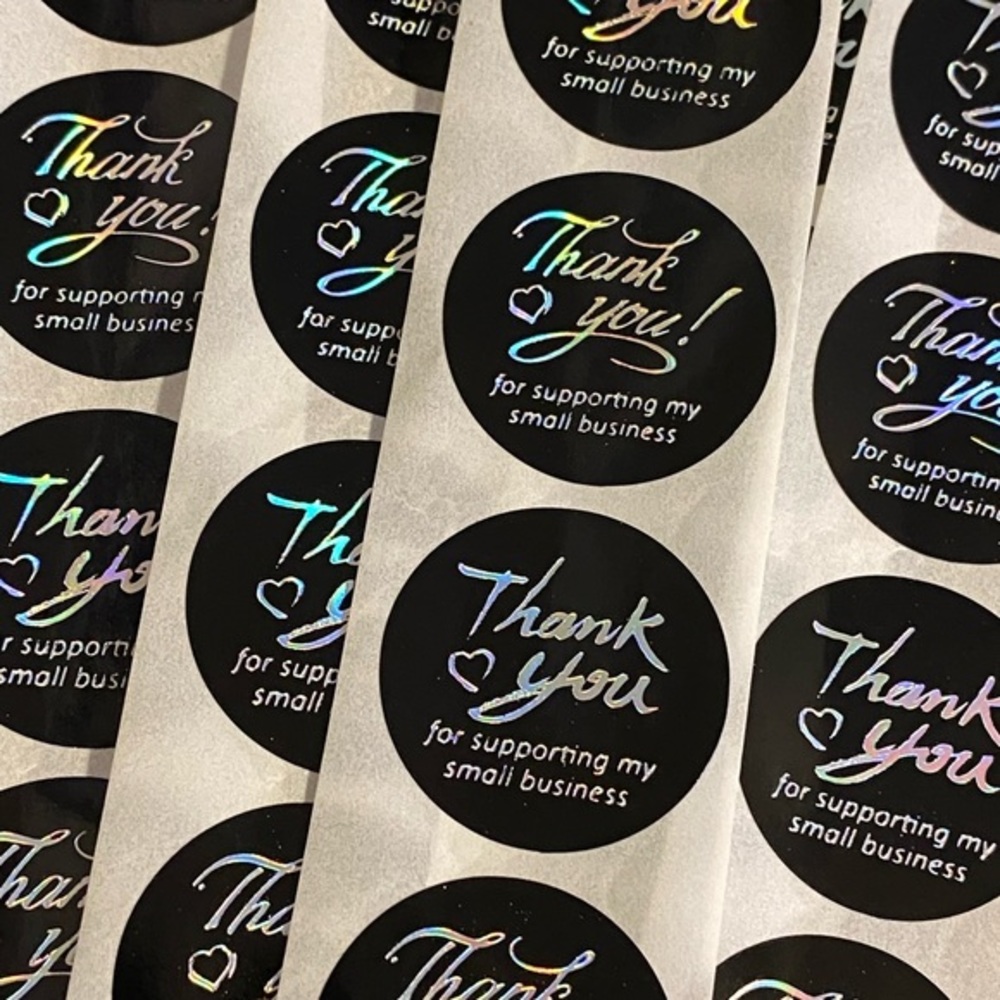 40 Small Thank You Stickers! (Quarter Size)